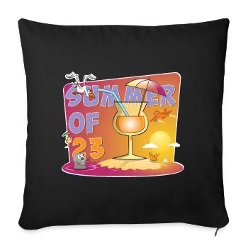 L’été coloré et joyeux de 2023 - Housse de coussin décorative 45 x 45 cm - noir - Devant