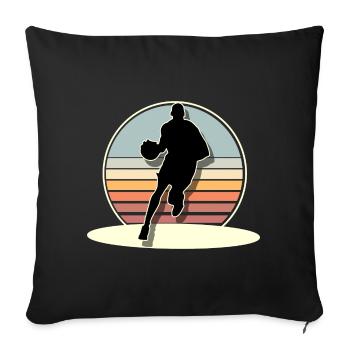 Basketball Basketballer - Sofakissenbezug 45 x 45 cm - Schwarz - Vorne