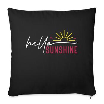 Hello Sunshine Hello Sunshine Summer Sun Fun - Sofa pillowcase 17,3'' x 17,3'' (45 x 45 cm) - black - Front