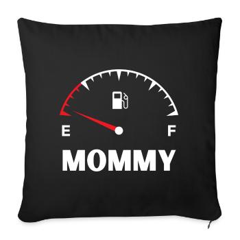 Mommy daddy baby match t shirt - Housse de coussin décorative 45 x 45 cm - noir - Devant