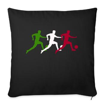 Football Players Italy - Sofa pillowcase 17,3'' x 17,3'' (45 x 45 cm) - black - Front