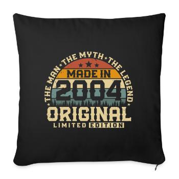 2004 Vintage Born Man Mythe Légende - Housse de coussin décorative 45 x 45 cm - noir - Devant