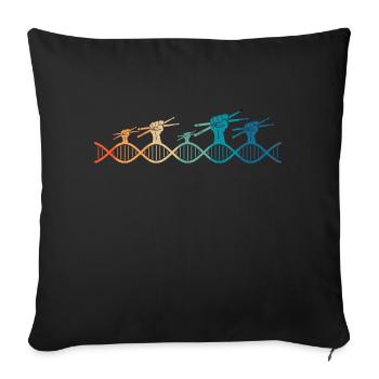 Der Schlagzeuger liegt in meiner DNA - Sofakissenbezug 45 x 45 cm - Schwarz - Vorne