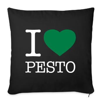I LOVE PESTO - Sofa pillowcase 17,3'' x 17,3'' (45 x 45 cm) - black - Front