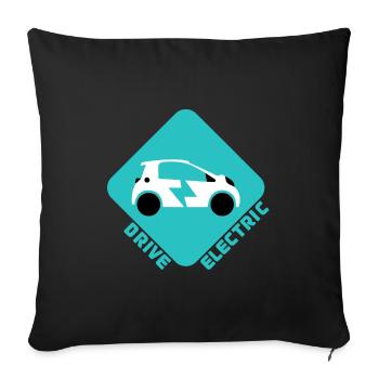 Drive Electric Supercharge - Electric Car Fans - Sofa pillowcase 17,3'' x 17,3'' (45 x 45 cm) - black - Front