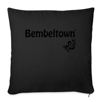 Bembel Design #FrankfurterOriginal #069 - Housse de coussin décorative 45 x 45 cm - noir - Devant