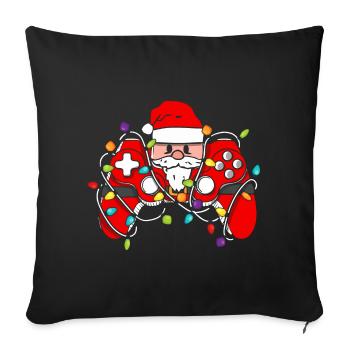 Christmas Gaming Controller - Sofa pillowcase 17,3'' x 17,3'' (45 x 45 cm) - black - Front