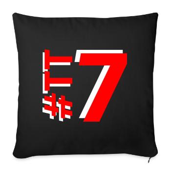 TT7-KARTON - Sofakissenbezug 45 x 45 cm - Schwarz - Vorne