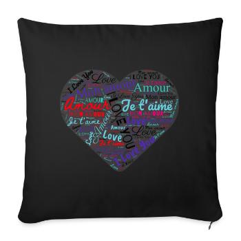 MAMAN. FÊTE DES MÈRES - Housse de coussin décorative 45 x 45 cm - noir - Devant