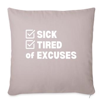 Sick and Tired - Sofakissenbezug 45 x 45 cm - helles Taupe - Vorne