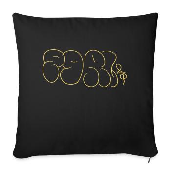 Paris - Sofa pillowcase 17,3'' x 17,3'' (45 x 45 cm) - black - Front