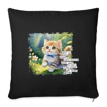 Ce que vous avez peut en avoir beaucoup - Chat - Housse de coussin décorative 45 x 45 cm - noir - Devant