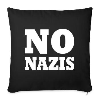 Pas de nazis - Housse de coussin décorative 45 x 45 cm - noir - Devant