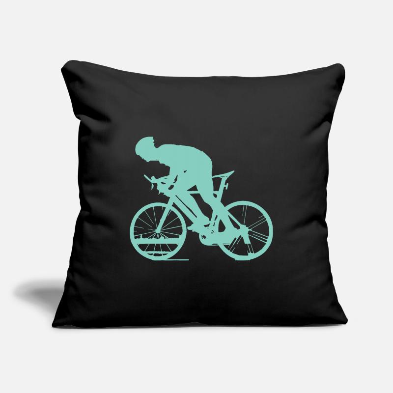 Cyclisme - Turquoise Housse de coussin décorative 45 x 45 cm