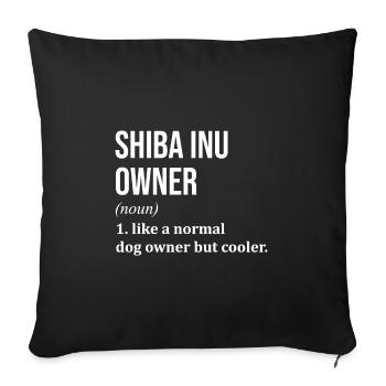 Shiba Inu - Sofa pillowcase 17,3'' x 17,3'' (45 x 45 cm) - black - Front