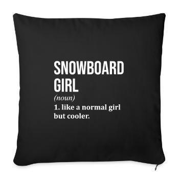 Snowboard Snowboard Snowboard - Sofa pillowcase 17,3'' x 17,3'' (45 x 45 cm) - black - Front