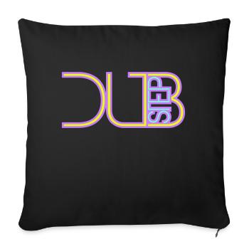 Dub Step Techno Musique Cool DJ Party Club Texte Logo - Housse de coussin décorative 45 x 45 cm - noir - Devant