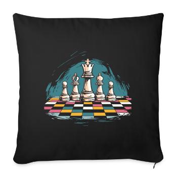 Chess Graphics - Sofa pillowcase 17,3'' x 17,3'' (45 x 45 cm) - black - Front