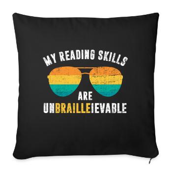 BLIND - Sofa pillowcase 17,3'' x 17,3'' (45 x 45 cm) - black - Front