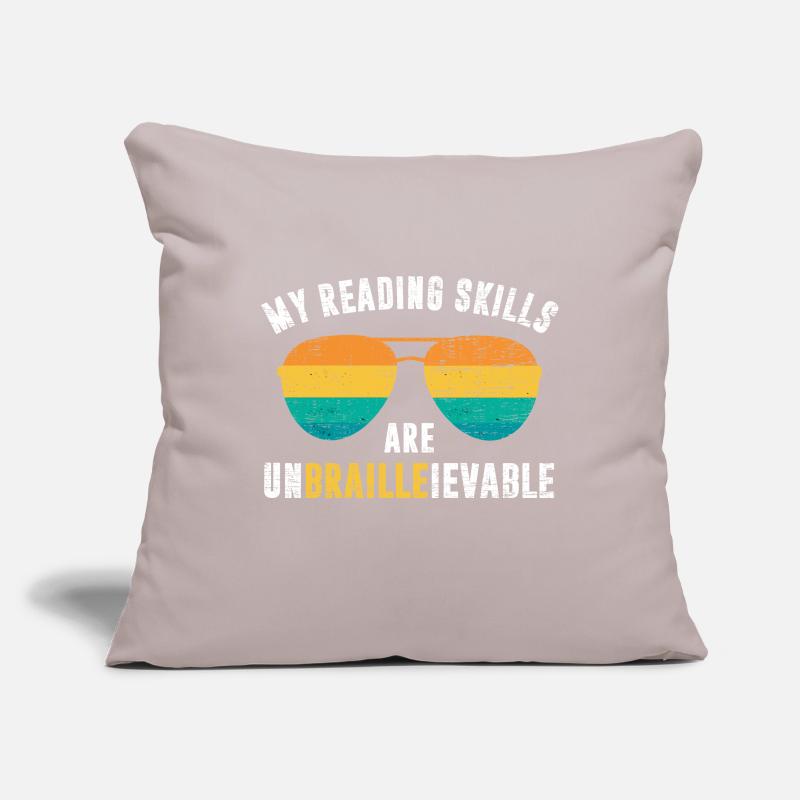 AVEUGLE Housse de coussin décorative 45 x 45 cm