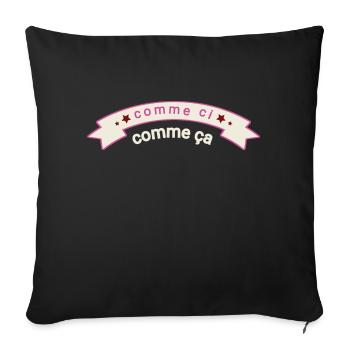 comme ci comme ça lockeres Frankreich - Sofakissenbezug 45 x 45 cm - Schwarz - Vorne