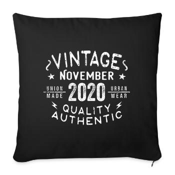November 2020 Birthday present in November 2020 - Sofa pillowcase 17,3'' x 17,3'' (45 x 45 cm) - black - Front