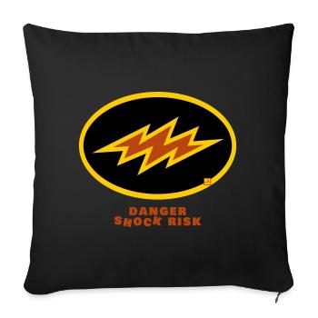 shock risk - Sofa pillowcase 17,3'' x 17,3'' (45 x 45 cm) - black - Front