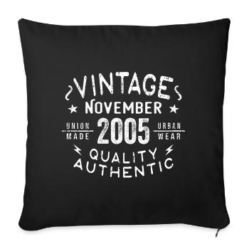 November 2005 Birthday present in November 2005 - Sofa pillowcase 17,3'' x 17,3'' (45 x 45 cm) - black - Front