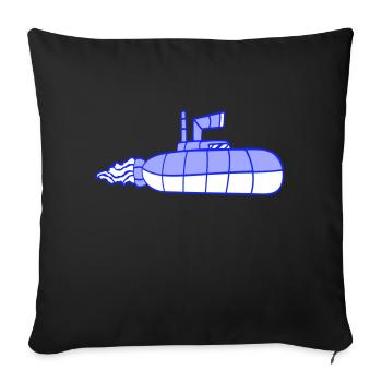 sous-marin Plongée sous-marine Plongée Capitaine de sous-marin - Housse de coussin décorative 45 x 45 cm - noir - Devant