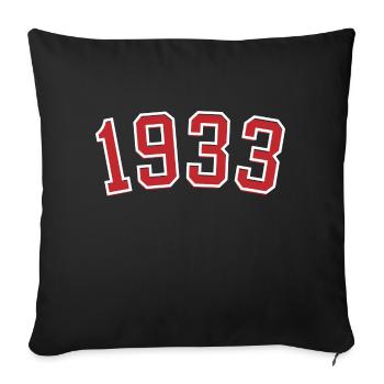 Sport year of birth 1933 - Sofa pillowcase 17,3'' x 17,3'' (45 x 45 cm) - black - Front