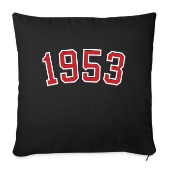 Sport year of birth 1953 - Sofa pillowcase 17,3'' x 17,3'' (45 x 45 cm) - black - Front