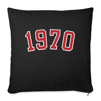 Sport year of birth 1970 - Sofa pillowcase 17,3'' x 17,3'' (45 x 45 cm) - black - Front