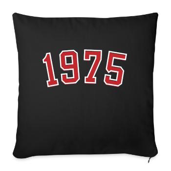 Année de naissance sport 1975 - Housse de coussin décorative 45 x 45 cm - noir - Devant
