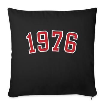 Sport year of birth 1976 - Sofa pillowcase 17,3'' x 17,3'' (45 x 45 cm) - black - Front