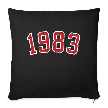 Year of birth sport 1983 - Sofa pillowcase 17,3'' x 17,3'' (45 x 45 cm) - black - Front