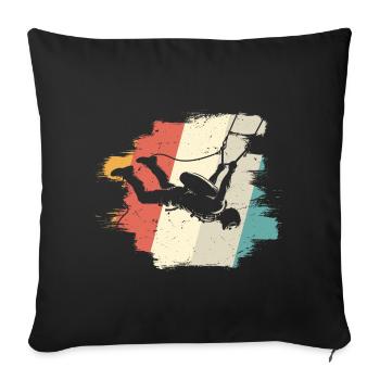 Adventures in the Sky - Sofa pillowcase 17,3'' x 17,3'' (45 x 45 cm) - black - Front