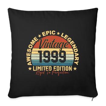 Retro 1999 Vintage Birthday 1999 Gift 1999 - Sofa pillowcase 17,3'' x 17,3'' (45 x 45 cm) - black - Front