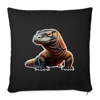 Komodo Dragon - Sofa pillowcase 17,3'' x 17,3'' (45 x 45 cm) - black - Front