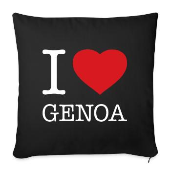 I LOVE GENOA - Sofa pillowcase 17,3'' x 17,3'' (45 x 45 cm) - black - Front