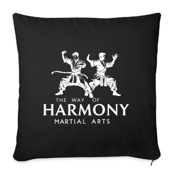 Art martial - Housse de coussin décorative 45 x 45 cm - noir - Devant