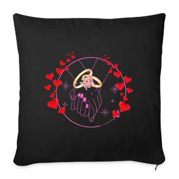 Maries, éternellement Nous - Housse de coussin décorative 45 x 45 cm - noir - Devant