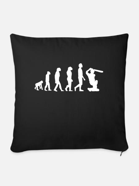 Evolution Cricket - Sofakissenbezug 45 x 45 cm - Schwarz