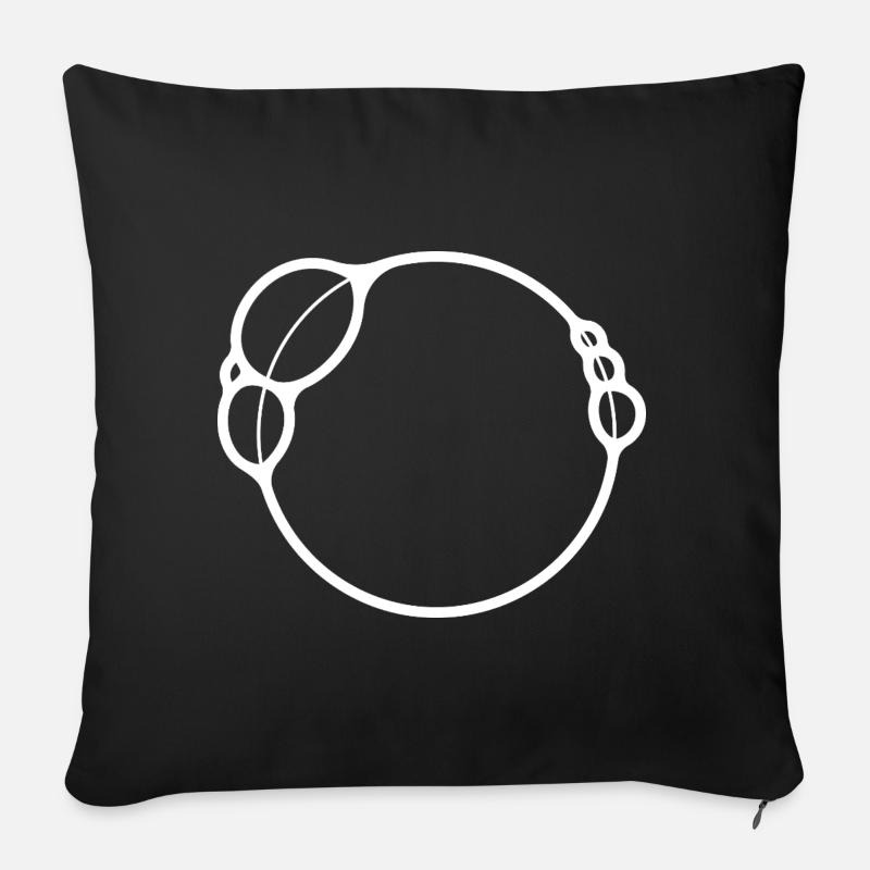 BUBBLES - Sofakissenbezug 45 x 45 cm - Schwarz