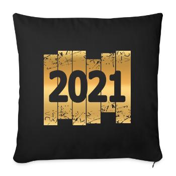2021 - Housse de coussin décorative 45 x 45 cm - noir - Devant