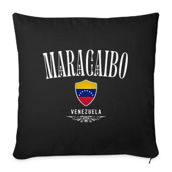 Maracaibo Venezuela, souvenir Maracaibo - Housse de coussin décorative 45 x 45 cm - noir - Devant