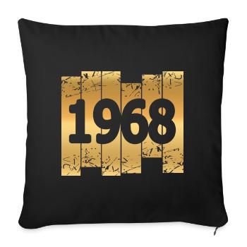 Gold 1968 - Sofa pillowcase 17,3'' x 17,3'' (45 x 45 cm) - black - Front