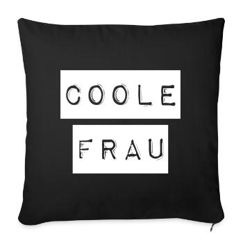 Voici à quoi ressemble une femme cool - Housse de coussin décorative 45 x 45 cm - noir - Devant