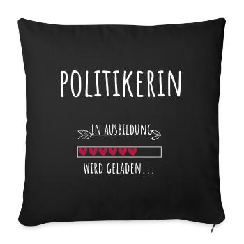 Politique Éducation Profession aspirant politicien - Housse de coussin décorative 45 x 45 cm - noir - Devant