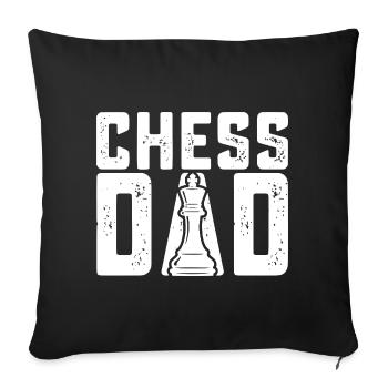 Chess Dad Design Chess Father - Sofa pillowcase 17,3'' x 17,3'' (45 x 45 cm) - black - Front