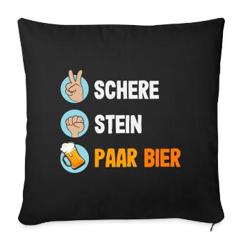 Funny Father's Day Gift Dad Beer - Sofa pillowcase 17,3'' x 17,3'' (45 x 45 cm) - black - Front